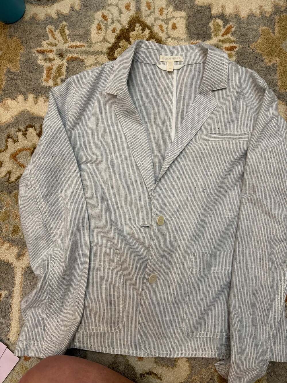 Eileen Fisher Women's Striped Lightweight Blazer